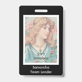 Classic Black Photo Employee Badge