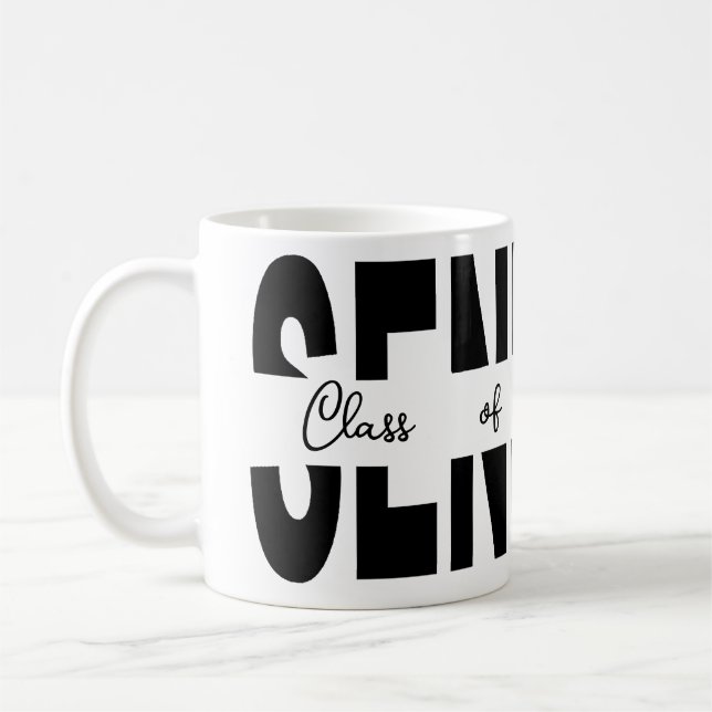 Classic black Senior custom Coffee Mug (Left)
