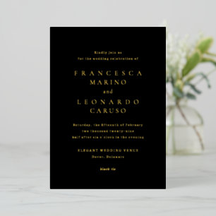 Classic Black Simple Wedding