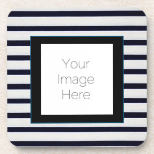 classic black striped Hard plastic coaster gift
