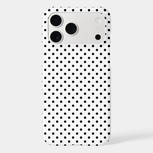Classic Black Tiny Polka Dot Pattern (Back)