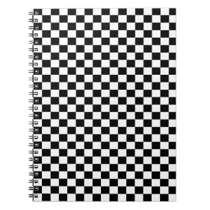 Classic Black & White Chequered  Notebook