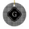 Classic Black White Houndstooth With Monogram
