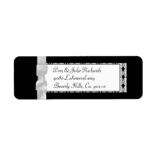 Classic Black & White Lace With Bow