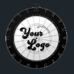 Classic Black & White Logo Business Promotional Dartboard<br><div class="desc">Promote your business with this cool dart board,  featuring custom logo. Easily add your logo by clicking on the "personalize" option.</div>