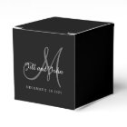 Classic Black & White Monogram Favour Box
