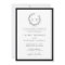 Classic Black White Monogram QR Code Wedding 