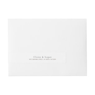 Classic Black & White Monogram Wraparound Label