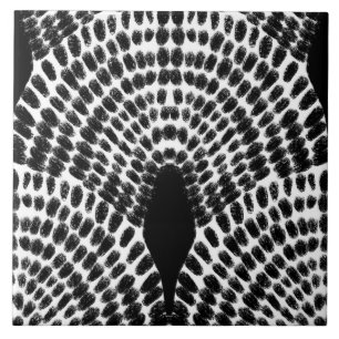 Classic Black & White Mosaic-Hand-Painted Style Tile