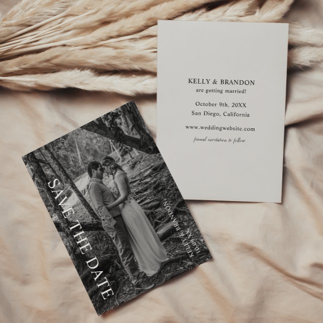 Classic Black & White Photo  Save The Date (Creator Uploaded)