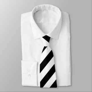  Classic Black White Pinstripe Tie