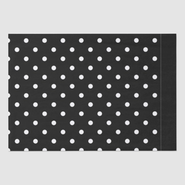 Classic Black & White Polkadots Tissue Paper (Front)