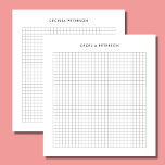 Classic Black White Square Notepad<br><div class="desc">This black and white square notepad is classic. It's perfect for personal, office or school use.</div>