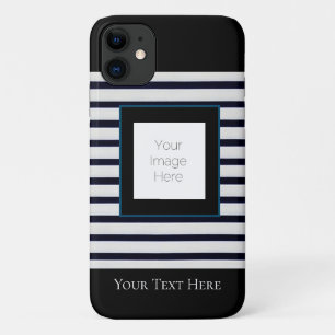 classic black white striped iPhone / iPad case 