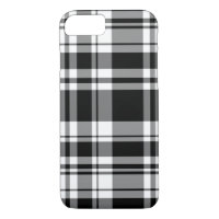 classic Black white tartan plaid