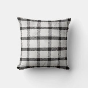 Classic Black & White Throw Pillow