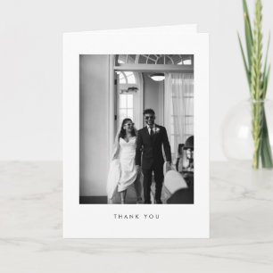 Classic Black & White Wedding Folded  Thank You Card