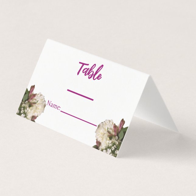 Classic Blanc Botanique Flora Place Numéro de cart (Back)