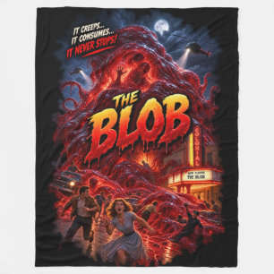 Classic Blob Horror Movie  Fleece Blanket