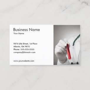 Classic Blood Sample Medical Service Business Card