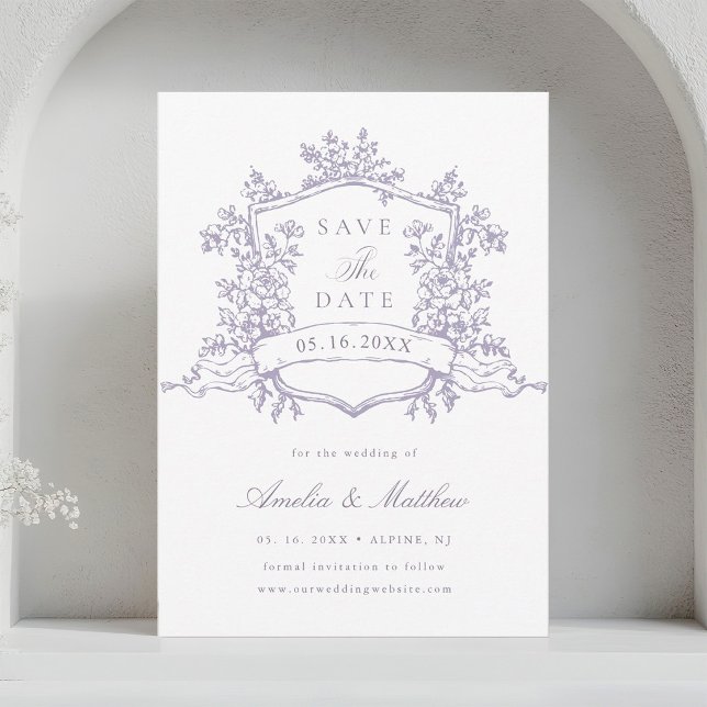 Classic Bloom Garden Lavender Wedding  Save The Date (Creator Uploaded)
