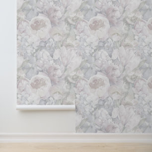 Classic blossom-inspired home pastel shades wallpaper