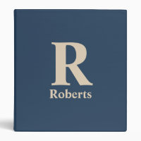 Classic Blue And Vanilla Initial/First/Family Name