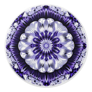 Classic Blue and White Ceramic Knob