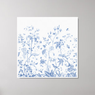 Classic Blue and White Chinoiserie Canvas Print