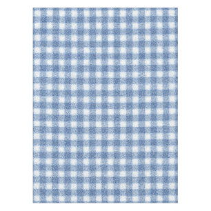 Classic Blue and White Gingham Check Tablecloth