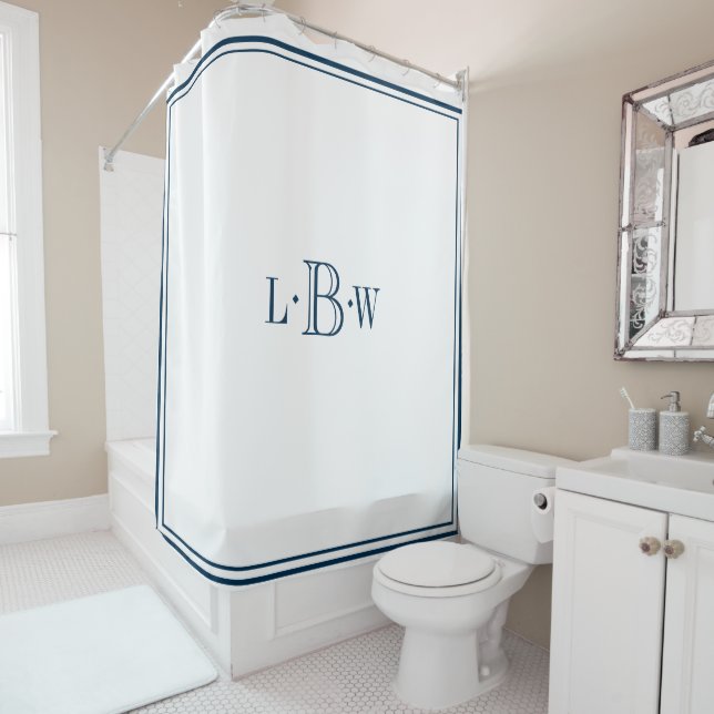 Classic Blue Border Monogrammed (In Situ)