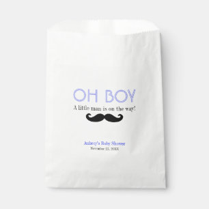 Classic Blue Boy Little Man Baby Shower Party Favour Bag