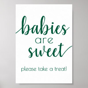Classic Blue Calligraphy   Sweet Treat Table Sign