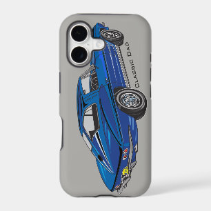 Classic Blue Corvette Design iPhone X Case