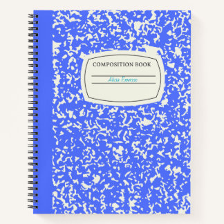Classic Blue Customizable Composition Notebook