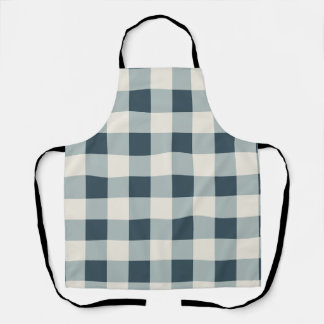 Classic Blue Farmhouse Gingham Style Apron