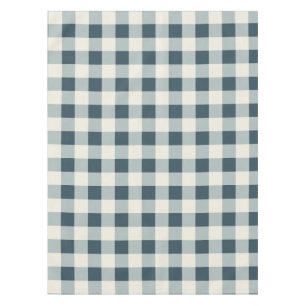 Classic Blue Farmhouse Gingham Style Tablecloth