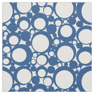 Classic Blue Geometric Circle Fabric