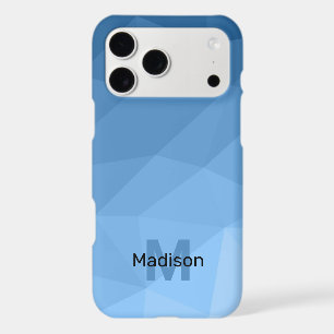 Classic Blue geometric mesh ombre pattern Monogram