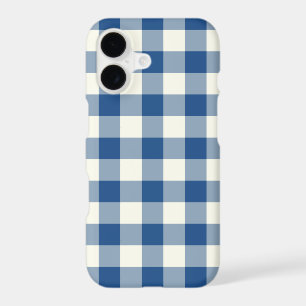 Classic Blue Gingham Pattern iPhone 7 Case
