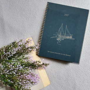 Classic Blue Gold Inspirational Sailing  Planner