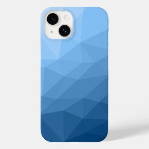 Classic blue Gradient Geometric Mesh Pattern Case-Mate iPhone 14 Case