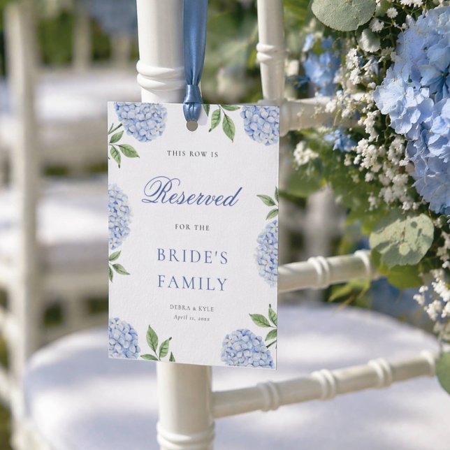 Classic Blue Hydrangea Border Reserved Row Card (Creator Uploaded)