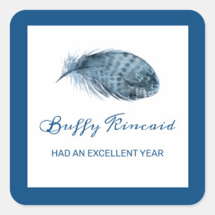 Classic Blue Label Boho Feather Award
