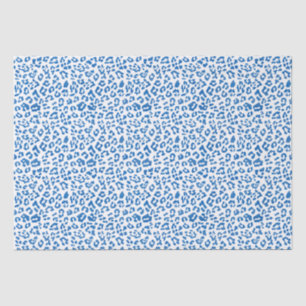 Classic Blue Leopard Print Tissue Paper