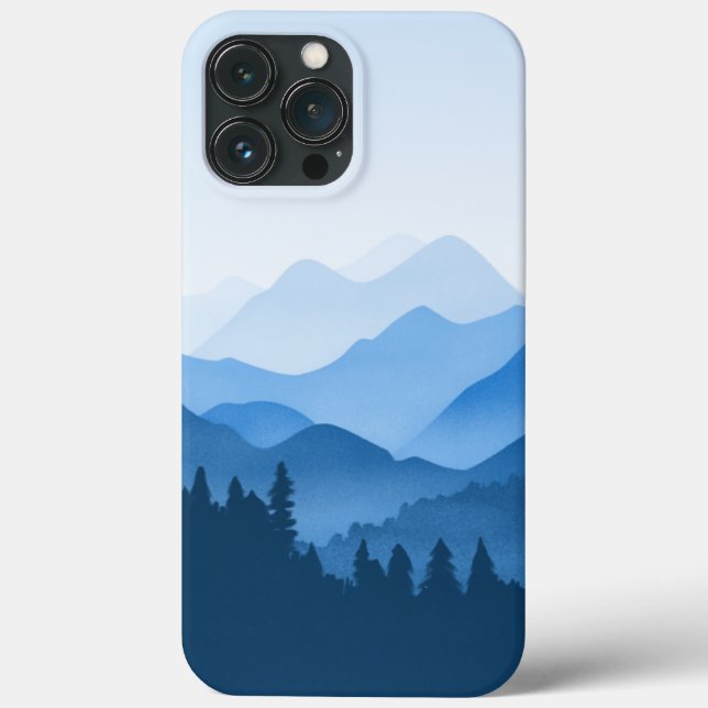 Classic Blue Mountains Case-Mate iPhone Case (Back)