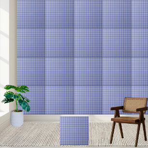 Classic Blue Plaid Pattern- Stylish & Timeless Tile