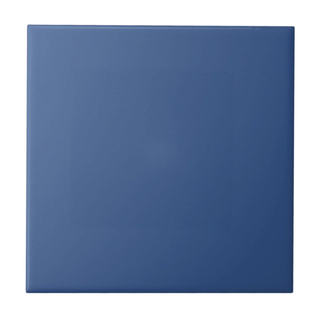 Classic Blue Plain Solid Colour Tile (Front)