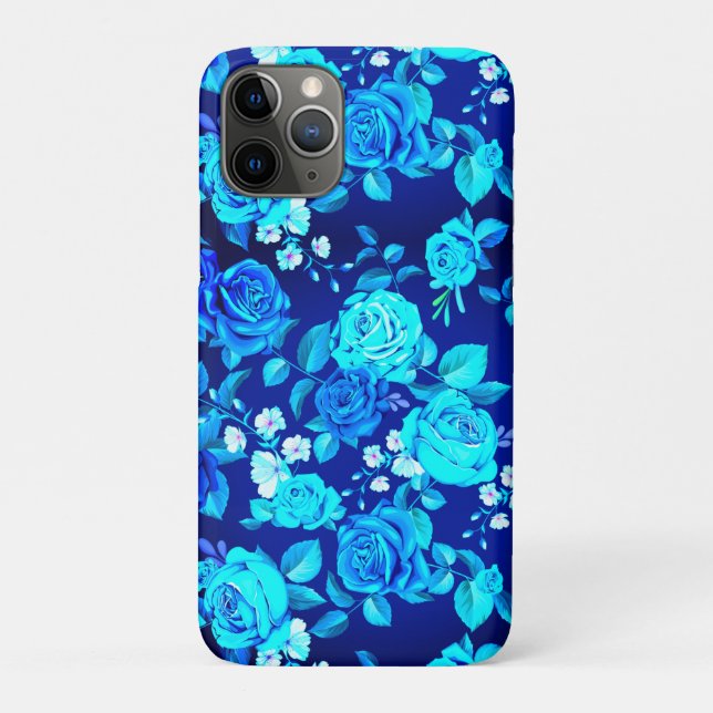 Classic Blue Rose Flowers Pattern-87600 Case-Mate iPhone Case (Back)