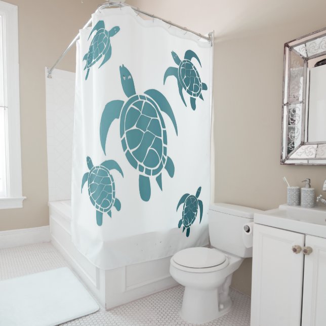 Classic Blue Sea Turtles White Coastal (In Situ)